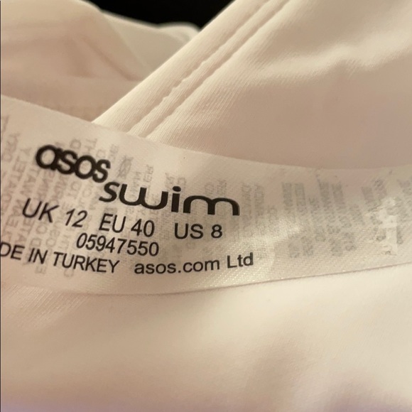 ASOS Swimsuit, White, One Piece, Sexy - Picture 5 of 6